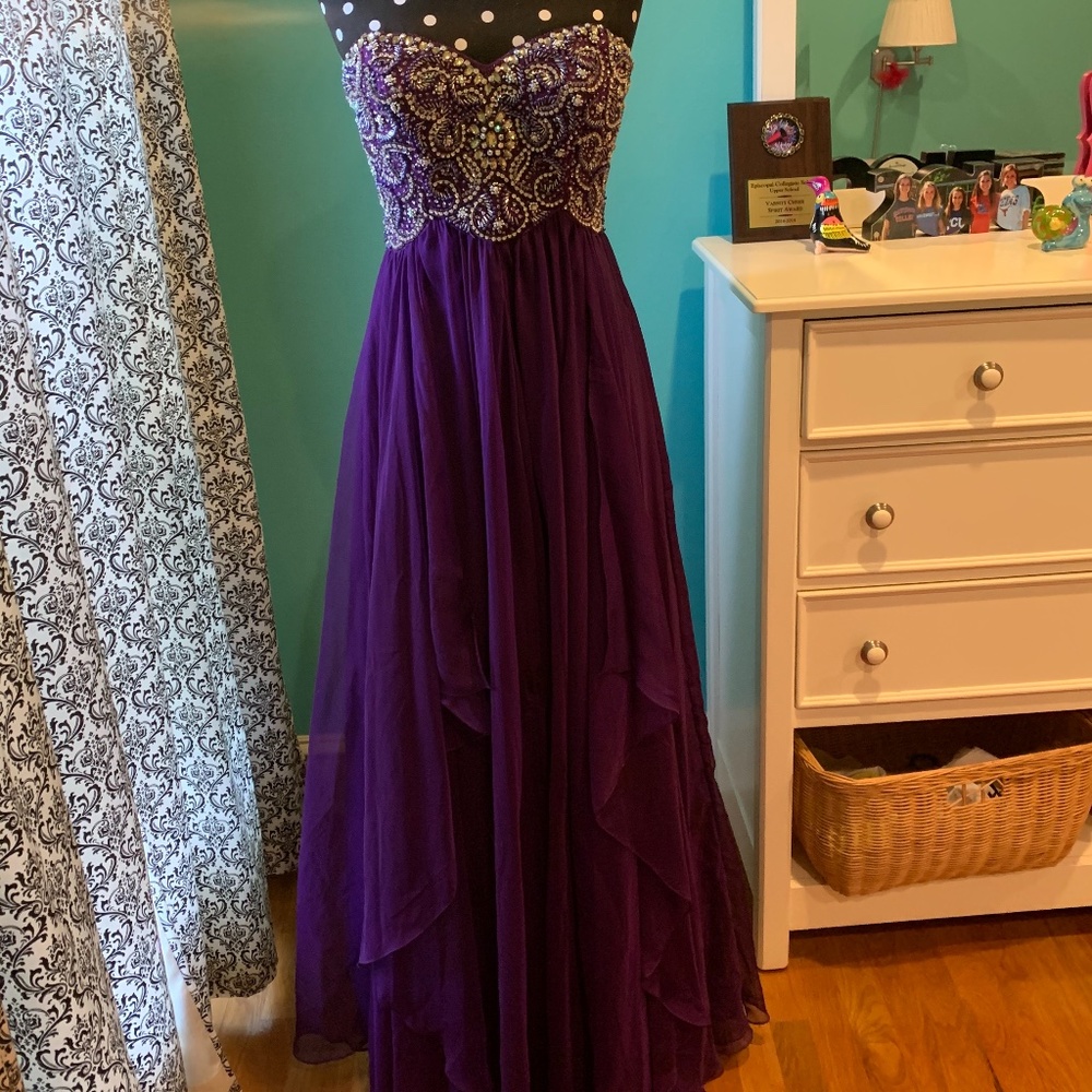 Sherri Hill Purple Prom Dress Size 4